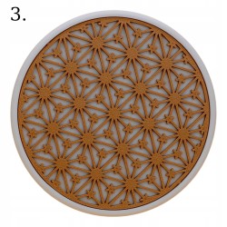 Podkładka podstawka pod kubek Kumiko Zestaw x6 ze stojakiem Japonia Japandi