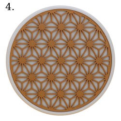 Podkładka podstawka pod kubek Kumiko Zestaw x6 ze stojakiem Japonia Japandi