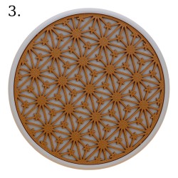 Podkładka podstawka pod kubek Kumiko Zestaw x6 ze stojakiem Japonia Japandi