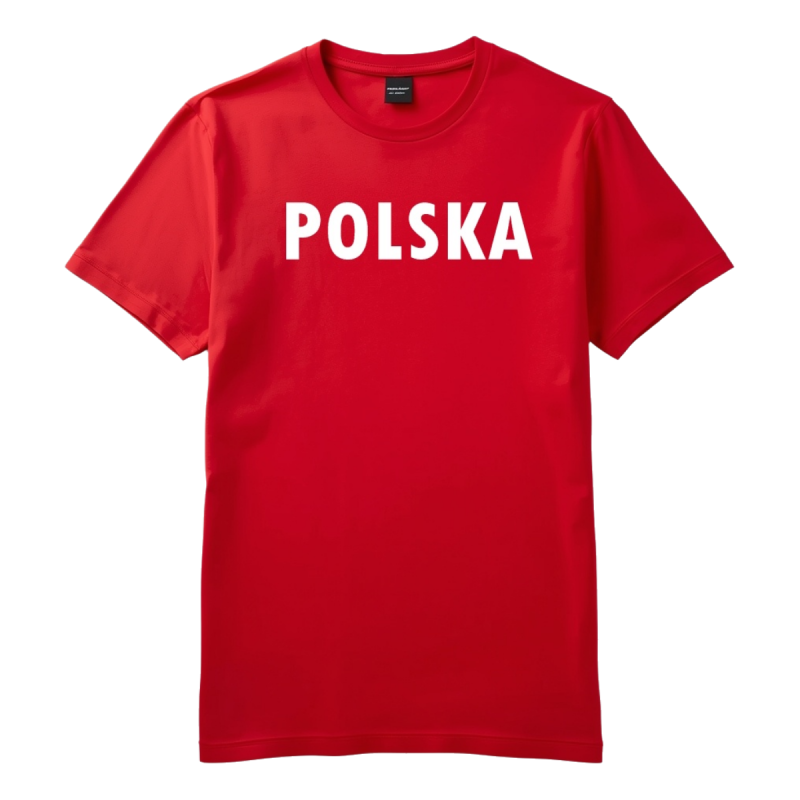 Naprasowanka Aplikacja Termo POLSKA na koszulkę t-shirt 29 cm zamszowa