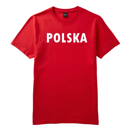 Naprasowanka Aplikacja Termo POLSKA na koszulkę t-shirt 29 cm zamszowa