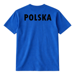 Naprasowanka Aplikacja Termo POLSKA na koszulkę t-shirt 29 cm zamszowa