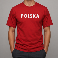 Naprasowanka Aplikacja Termo POLSKA na koszulkę t-shirt 29 cm zamszowa