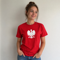 Naprasowanka Aplikacja Termo POLSKA ORZEŁ GODŁO na koszulkę t-shirt Zamszowa