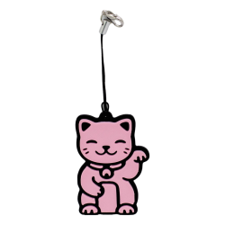 Brelok breloczek do kluczy maneki neko japoński kot szczęścia Różowy 3D