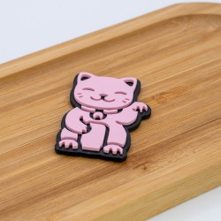 Brelok breloczek do kluczy maneki neko japoński kot szczęścia Różowy 3D