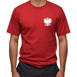 Naprasowanka Aplikacja Termo POLSKA ORZEŁ GODŁO na koszulkę, na pierś - na t-shirt Zamszowa - 2 szt