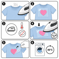 Naprasowanka Aplikacja Termo Prace Pokój 9x9 zamszowa na t-shirt