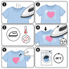 Naprasowanka Aplikacja Termo Prace Pokój 9x9 zamszowa na t-shirt
