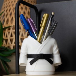 Personalizowany Organizer Przybornik na biurko długopisy kredki pojemnik Kimono KARATE różne kolory pasa