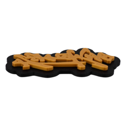 Magnes Kyokushin Czarno Złoty na lodówkę 90 mm Karate 3D