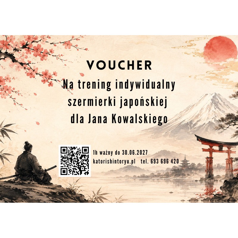 Voucher na trening indywidualny szermierki japońskiej
