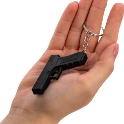 Brelok breloczek do kluczy Glock 17 Pistolet Czarny 3D
