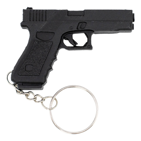 Brelok breloczek do kluczy Glock 17 Pistolet Czarny 3D