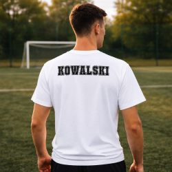 Naprasowanka Aplikacja Termo IMIĘ / NAZWISKO na koszulkę t-shirt 29 cm różne kolory