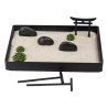 Ogród Ogródek Zen Mini drewniany 22cm x 16,50cm Relaks Medytacja Harmonia