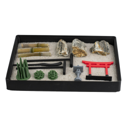 Ogród Ogródek Zen Mini 22cm x 16,5cm Relaks Medytacja Japonia Bambus Tori