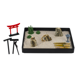 Ogród Ogródek Zen Mini 22cm x 16,5cm Relaks Medytacja Japonia Bambus Tori