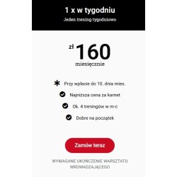 Karnet na treningi x1 w...