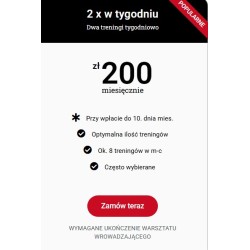 Karnet na treningi x2 w...