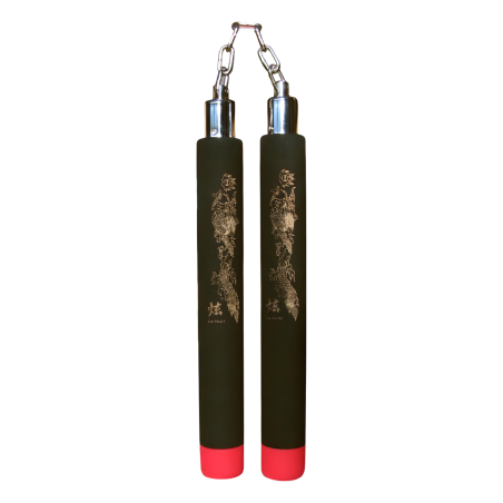 Nunchaku (nunczaku nunczako) piankowe treningowe Smok na łańcuchu Profilowane