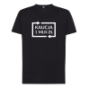 T-shirt Koszulka z grafiką KAUCJA SYSTEM KAUCYJNY męska czarna bawełna S-XXL