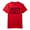 Naprasowanka Aplikacja Termo KAUCJA SYSTEM KAUCYJNY 0,50 ZŁ na koszulkę t-shirt 24 cm