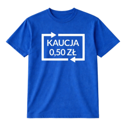 Naprasowanka Aplikacja Termo KAUCJA SYSTEM KAUCYJNY 0,50 ZŁ na koszulkę t-shirt 24 cm