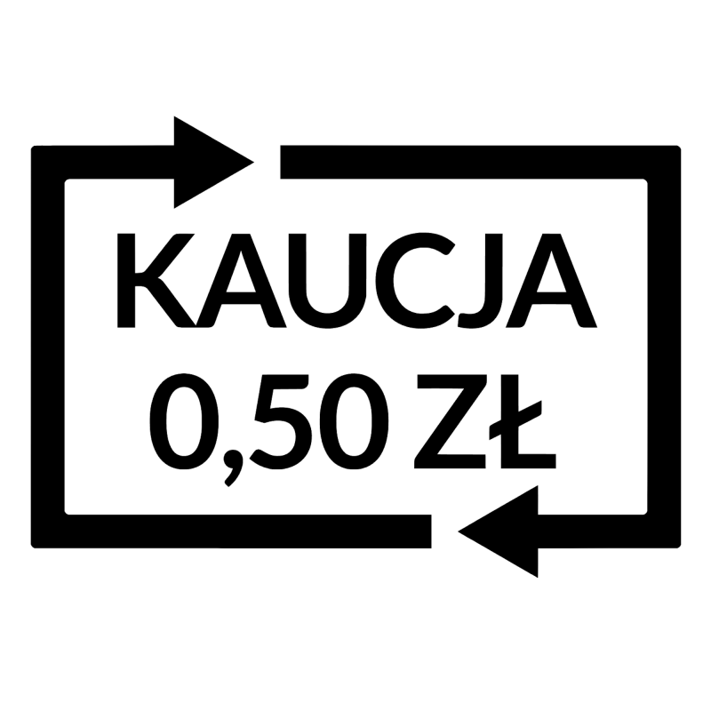 Naklejka KAUCJA SYSTEM KAUCYJNY 0,50 ZŁ 24 cm na samochód