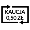 Naklejka KAUCJA SYSTEM KAUCYJNY 0,50 ZŁ 24 cm na samochód