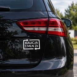 Naklejka KAUCJA SYSTEM KAUCYJNY 24 cm na samochód
