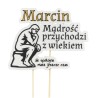 Personalizowany Topper Dekoracyjny Urodzinowy Mądrość Przychodzi z Wiekiem 3D