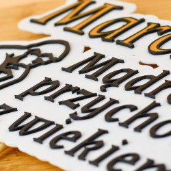 Personalizowany Topper Dekoracyjny Urodzinowy Mądrość Przychodzi z Wiekiem 3D