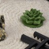 Ogród Ogródek Zen Mini 22cm x 16,5cm Relaks Medytacja Świeca Świecznik Harmonia