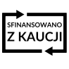 Naklejka SFINANSOWANO Z KAUCJI 16x11 cm na samochód KAUCJA
