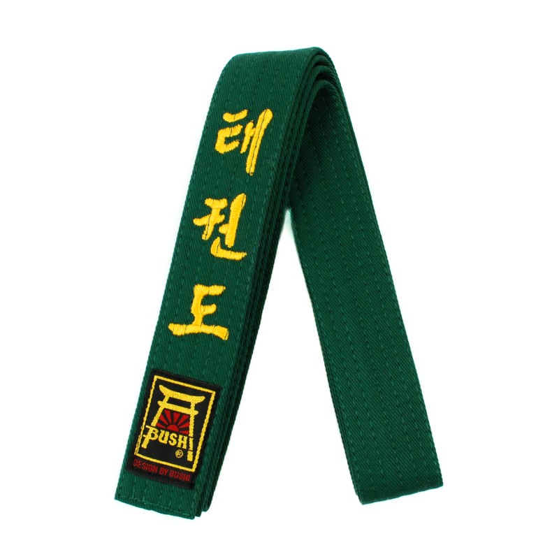 Pas z Haftem Taekwondo Zielony