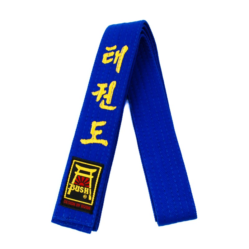 Pas z Haftem Taekwondo Niebieski