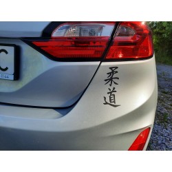 Naklejka kanji Judo 15x6 czarna na samochód
